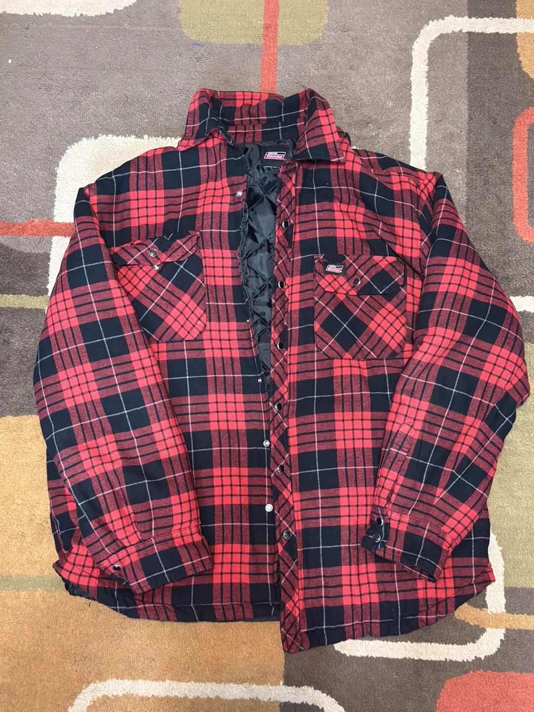 Dickies red & black plaid flannel shirt. Size XL