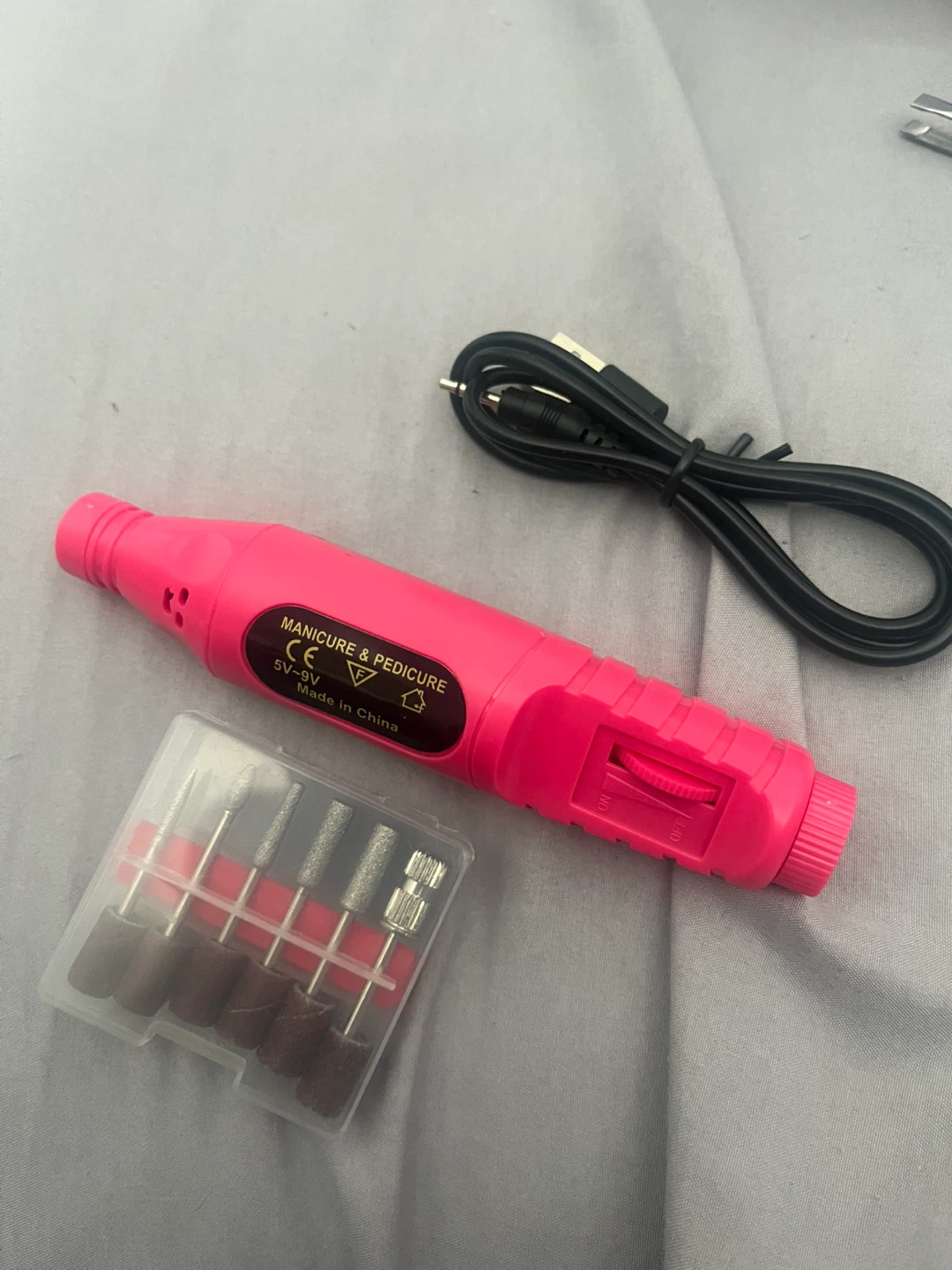 Pink Manicure & Pedicure Electric Nail Drill Set
