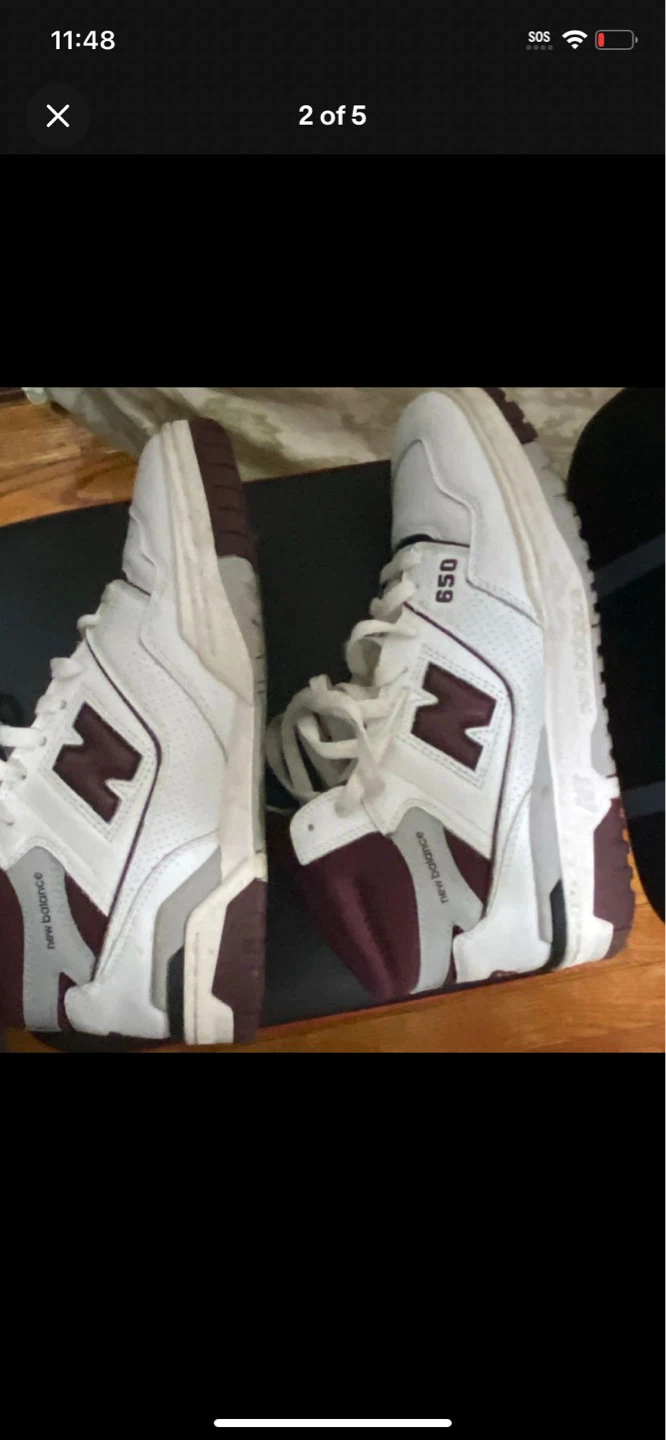 New Balance 650 "Maroon and White" Sneakers