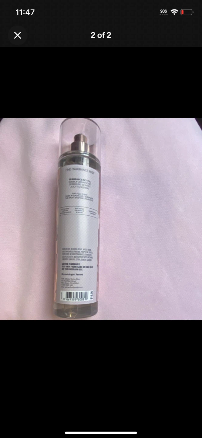Bath & Body Works Champagne Toast Fine Fragrance Mist 8 oz