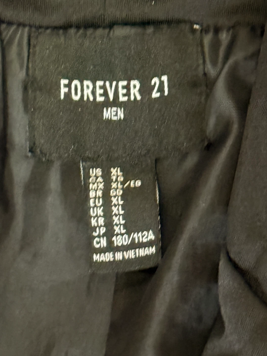 Forever 21 Men's Black Hoodie w/Red and White Stripes - XL - photo 2