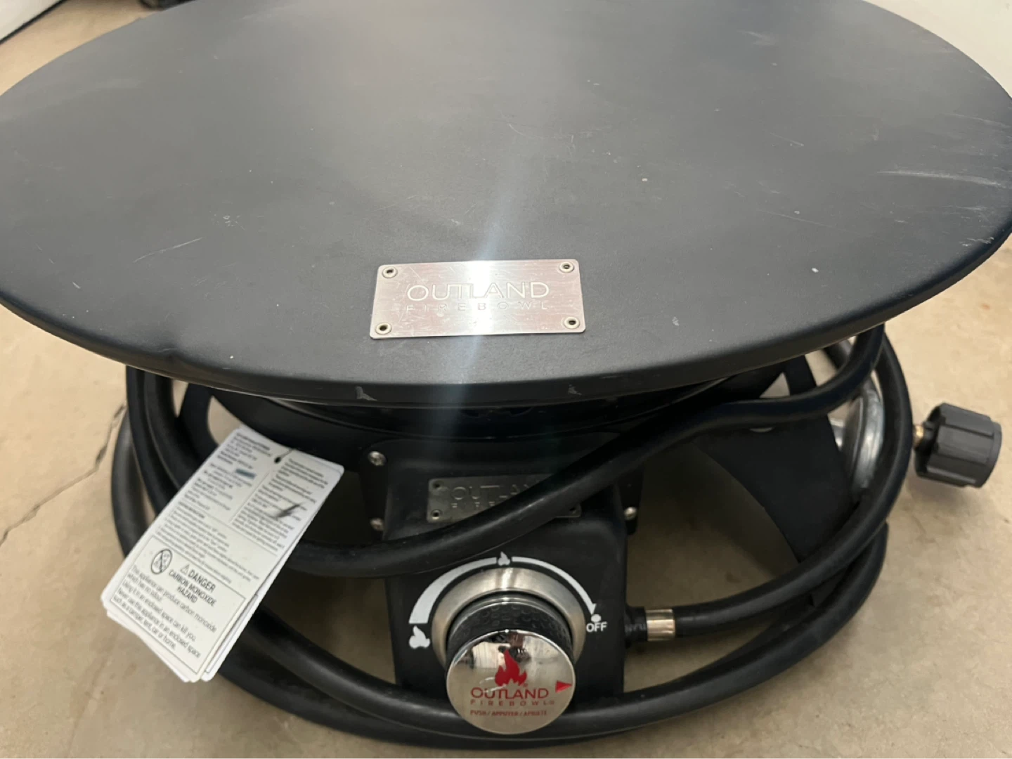 Outland Firebowl Portable Propane Fire Pit with Cover