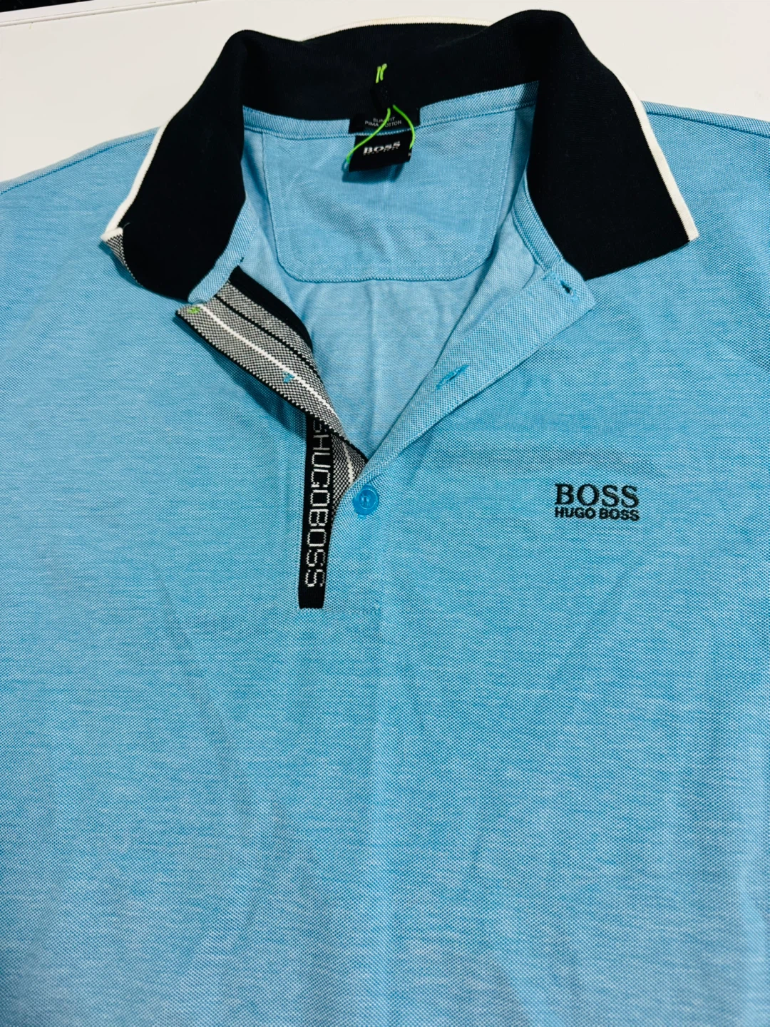 BOSS Hugo Boss Men's Blue Polo Shirt XL - photo 4