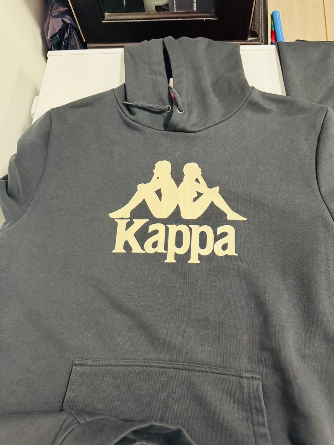 Kappa Hoodie Large Grey