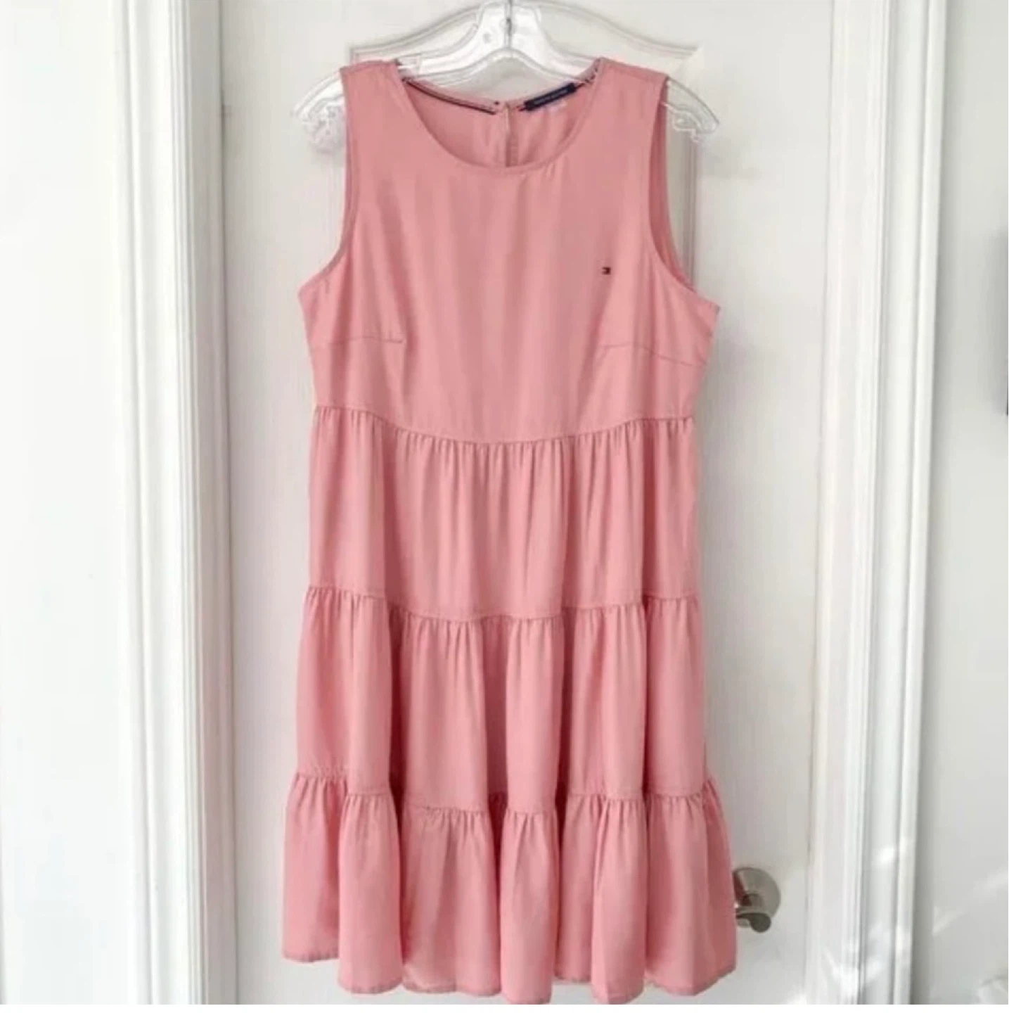 New - Tommy Hilfiger Pink Tiered Dress Size 6