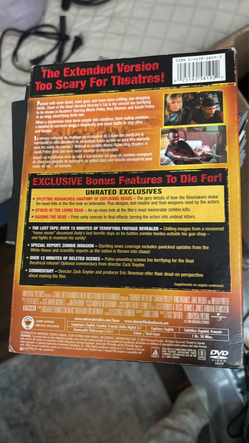 🌱 Dawn of the Dead Unrated Director's Cut DVD - photo 2