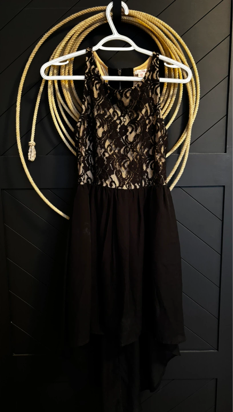 Black Lace Mullet Dress