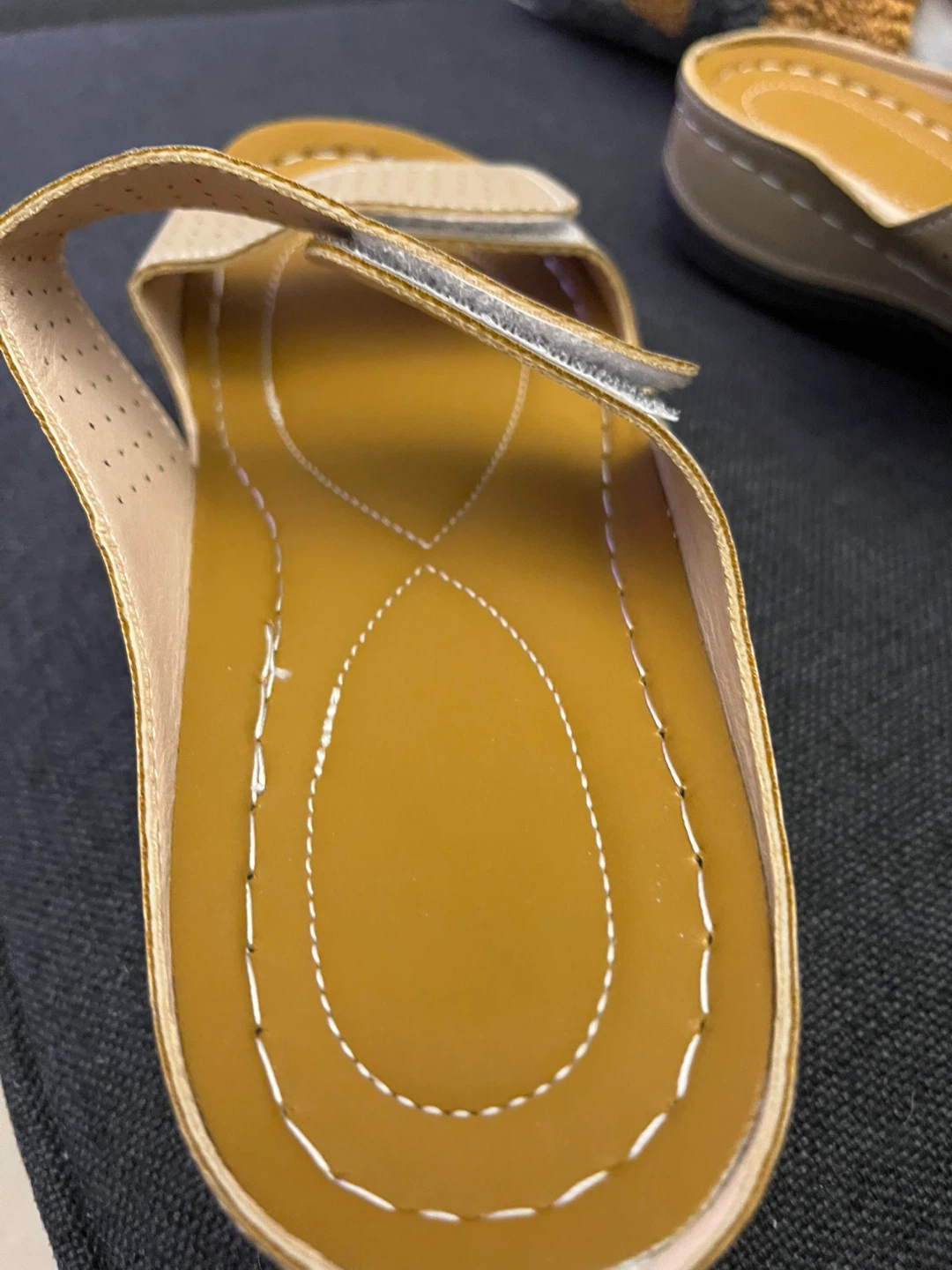 Women's Beige Slip-On Sandals - photo 4