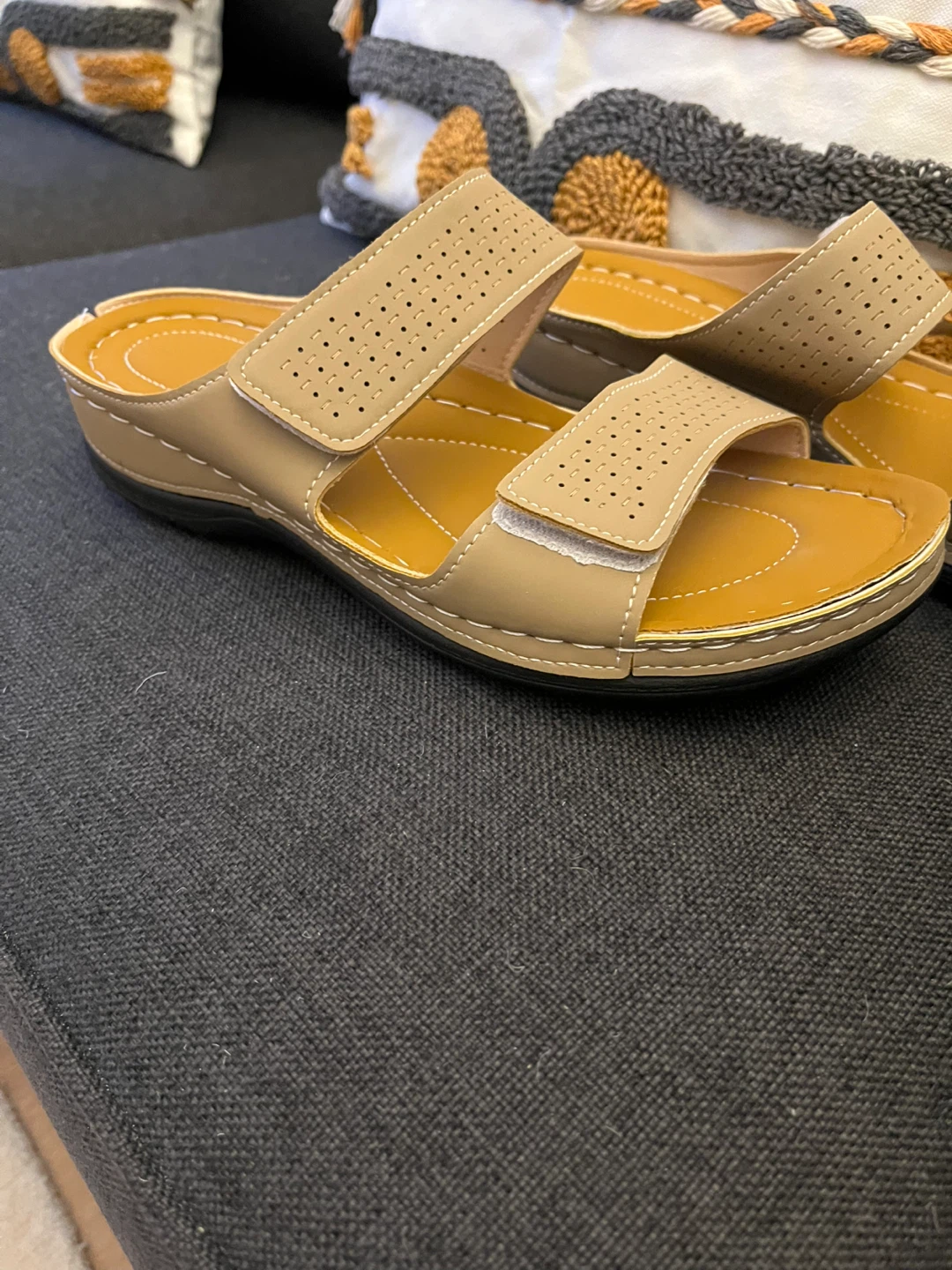 Women's Beige Slip-On Sandals - photo 2