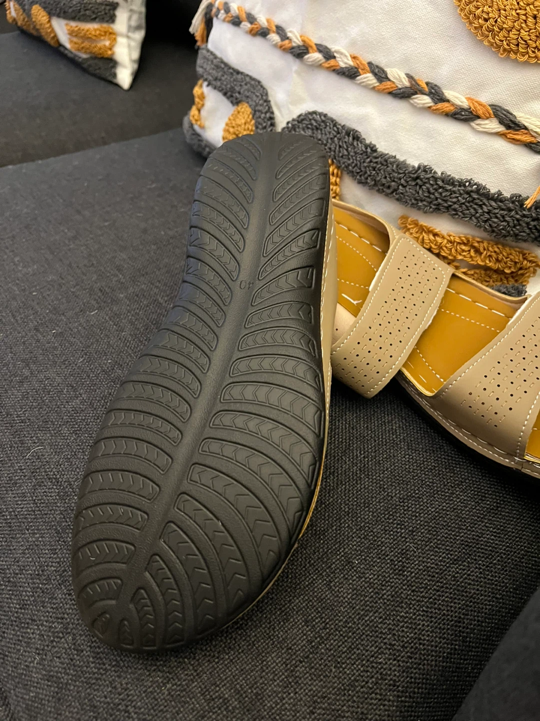 Women's Beige Slip-On Sandals - photo 3