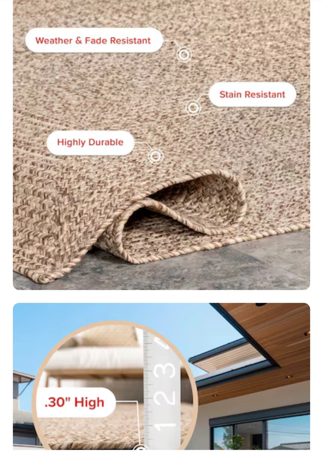 (4x6Ft) Indoor/Outdoor Rug - photo 5