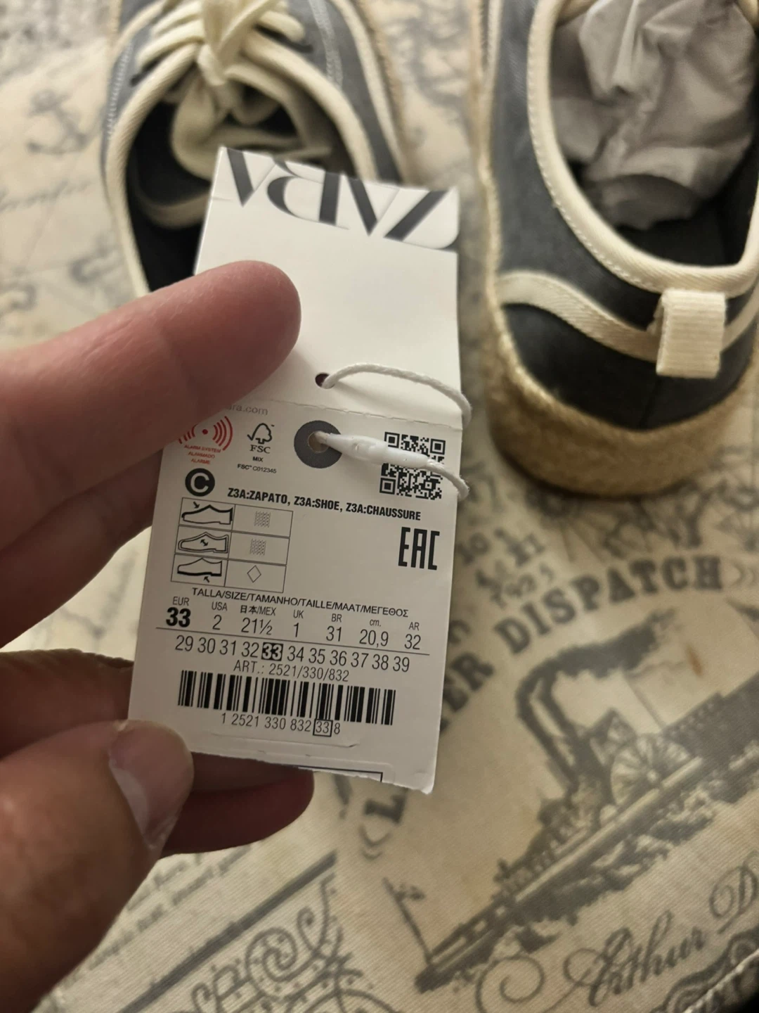ZARA Canvas Espadrille Sneakers - Size 33 - photo 4