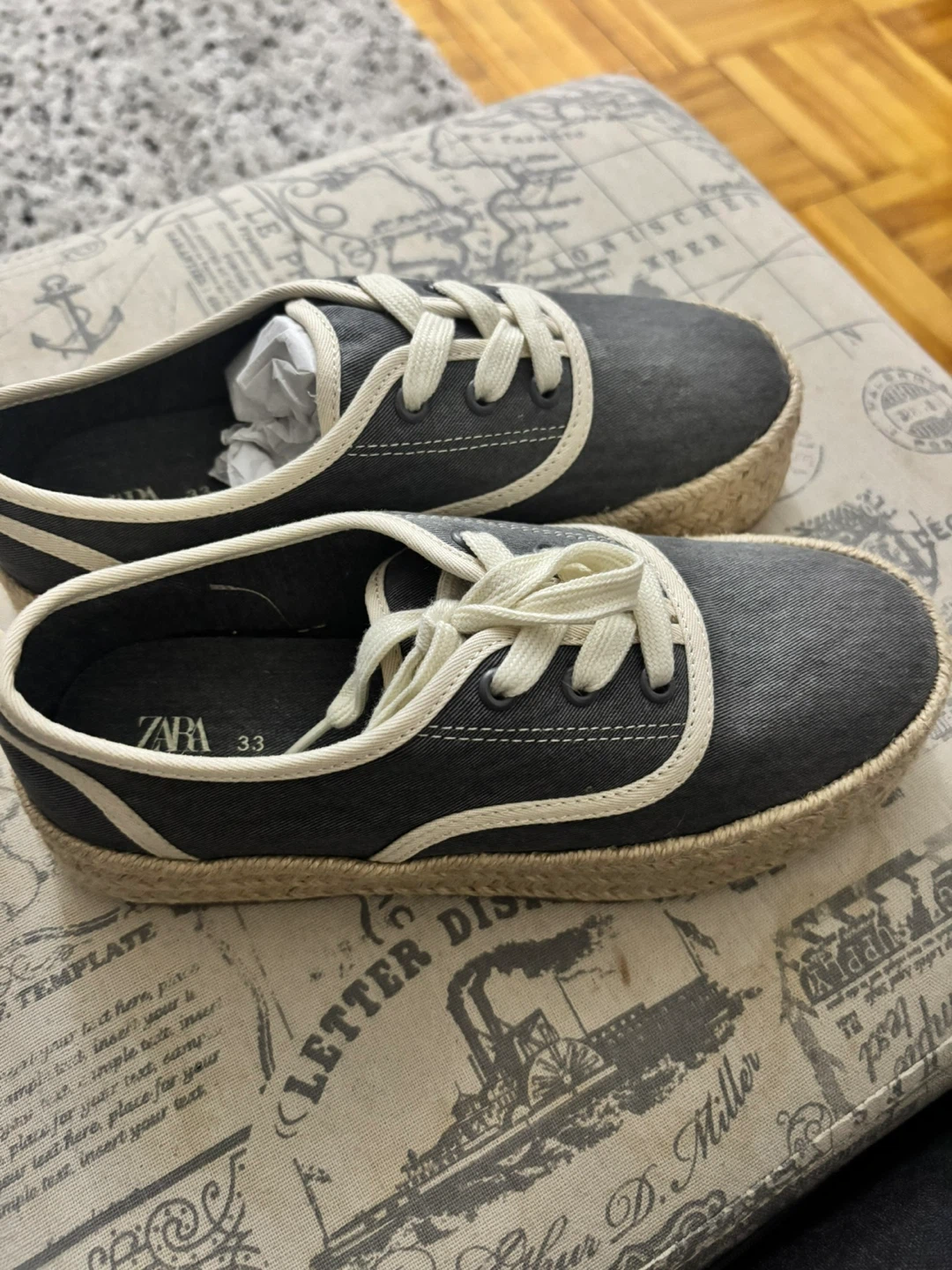 ZARA Canvas Espadrille Sneakers - Size 33