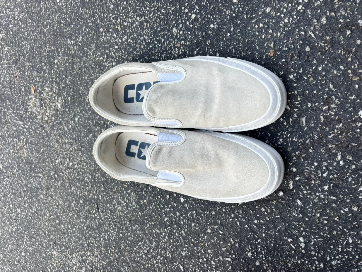 Converse CONS Suede Slip-On Shoes - Light Grey - photo 2