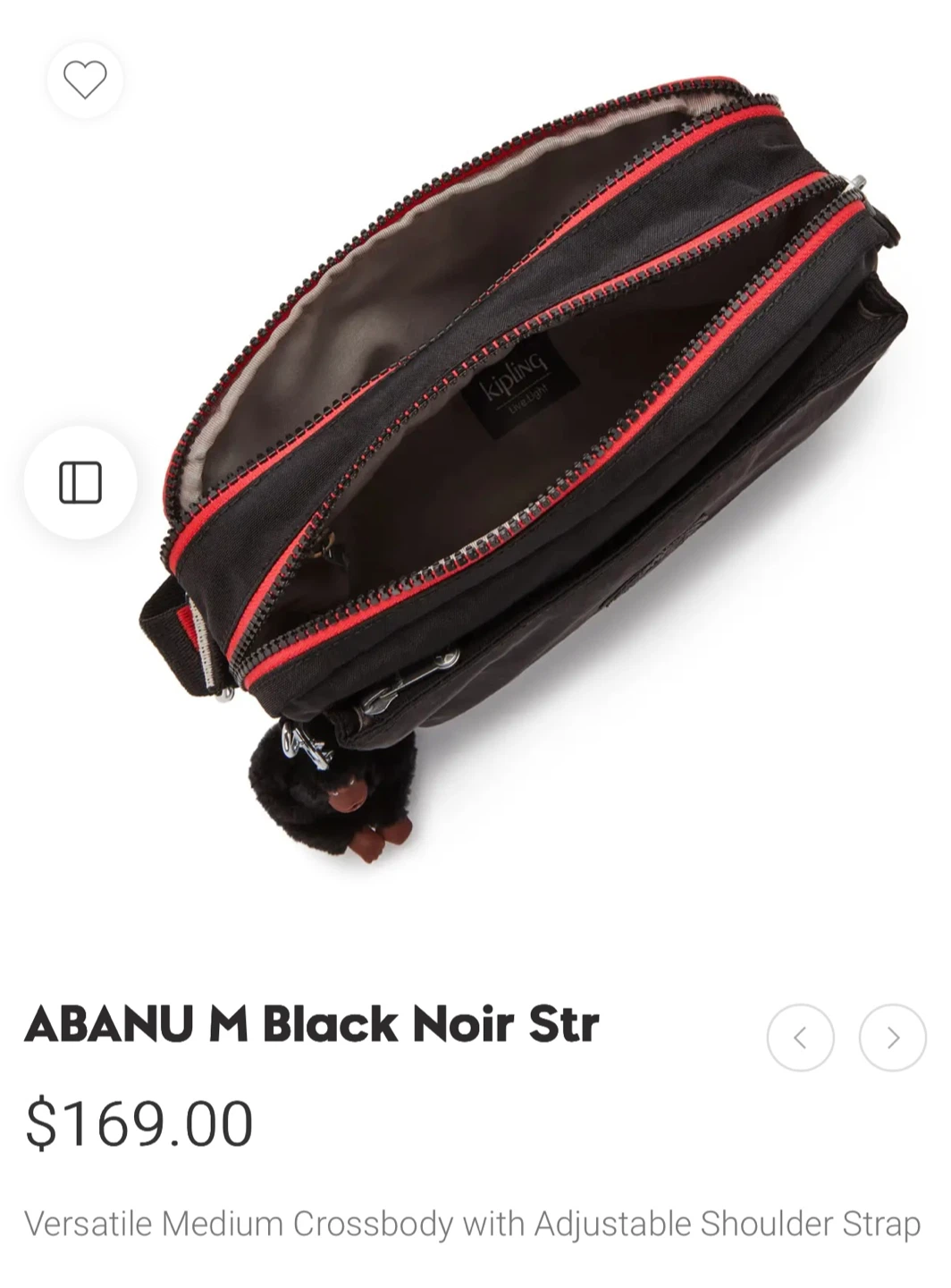 Kipling Abanu M Crossbody Bag - Black Noir - photo 2