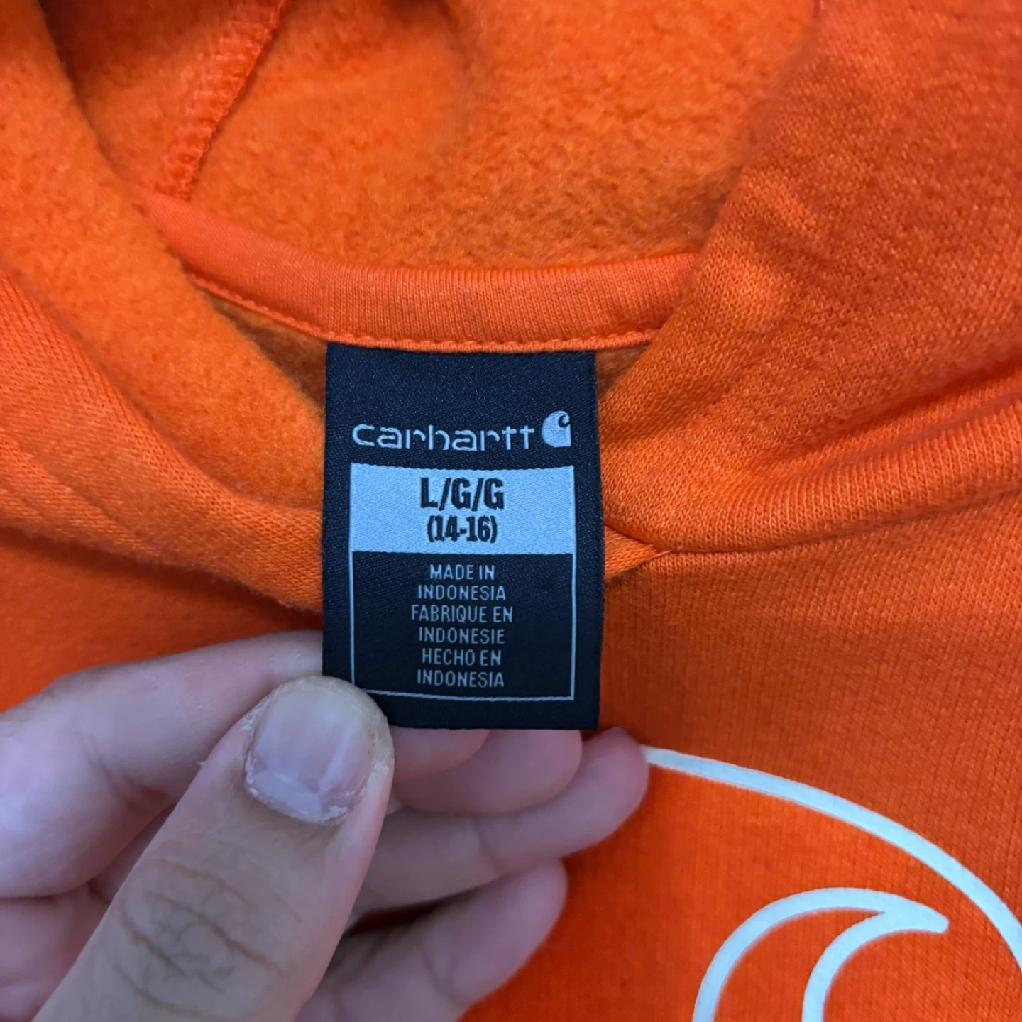Carhartt Orange Hoodie - L/G (14-16) - photo 3