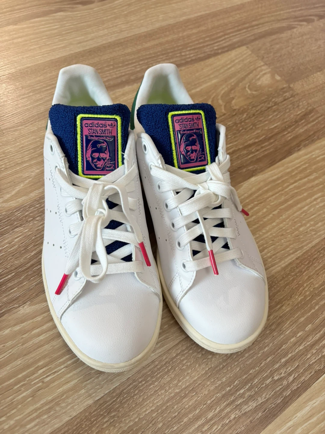 Adidas Stan Smith White/Green Leather Sneakers