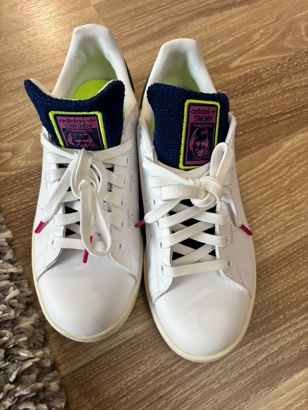 Adidas Stan Smith White/Green Leather Sneakers - photo 5