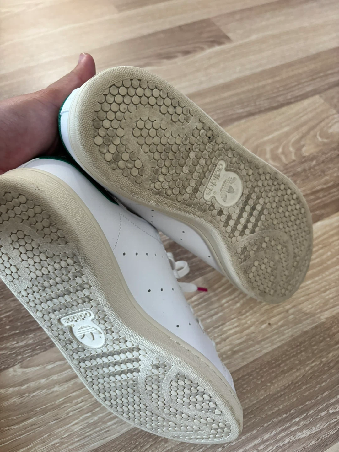 Adidas Stan Smith White/Green Leather Sneakers - photo 2