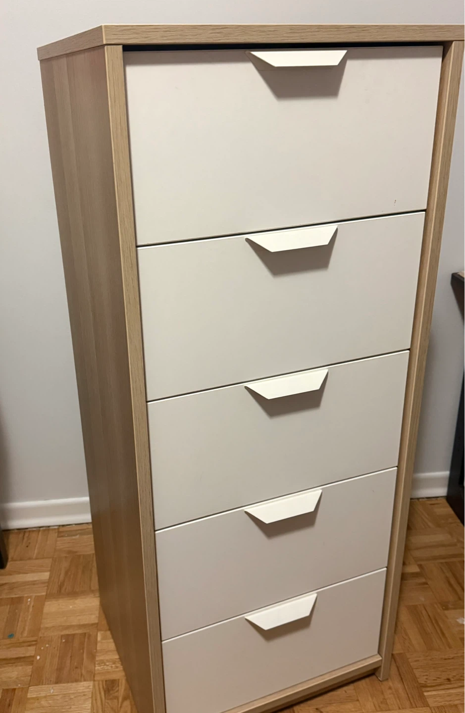 White 5-Drawer Tall Dresser - photo 3