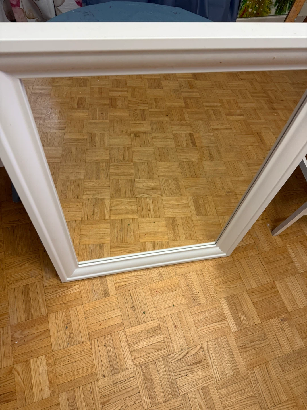 White Framed Mirror - photo 2