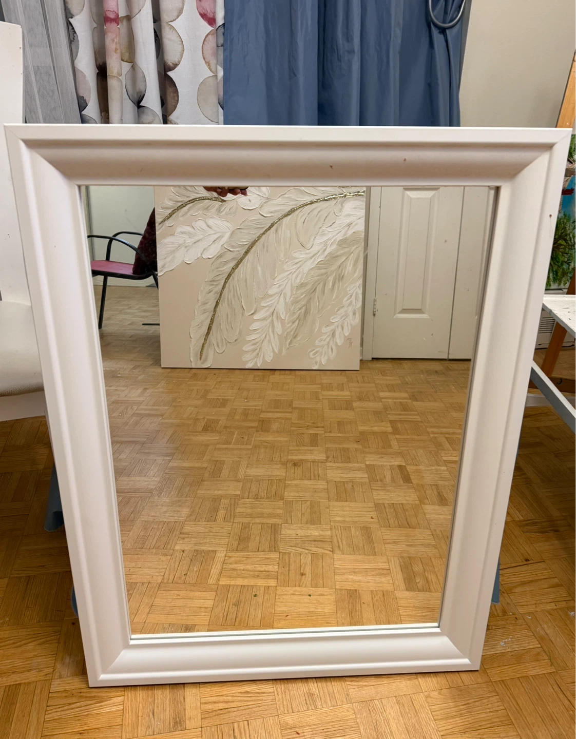 White Framed Mirror