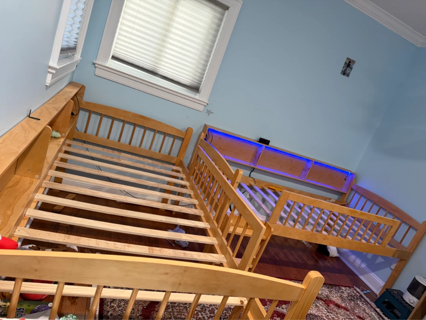 Wooden Twin Bed with Storage Shelves - photo 5