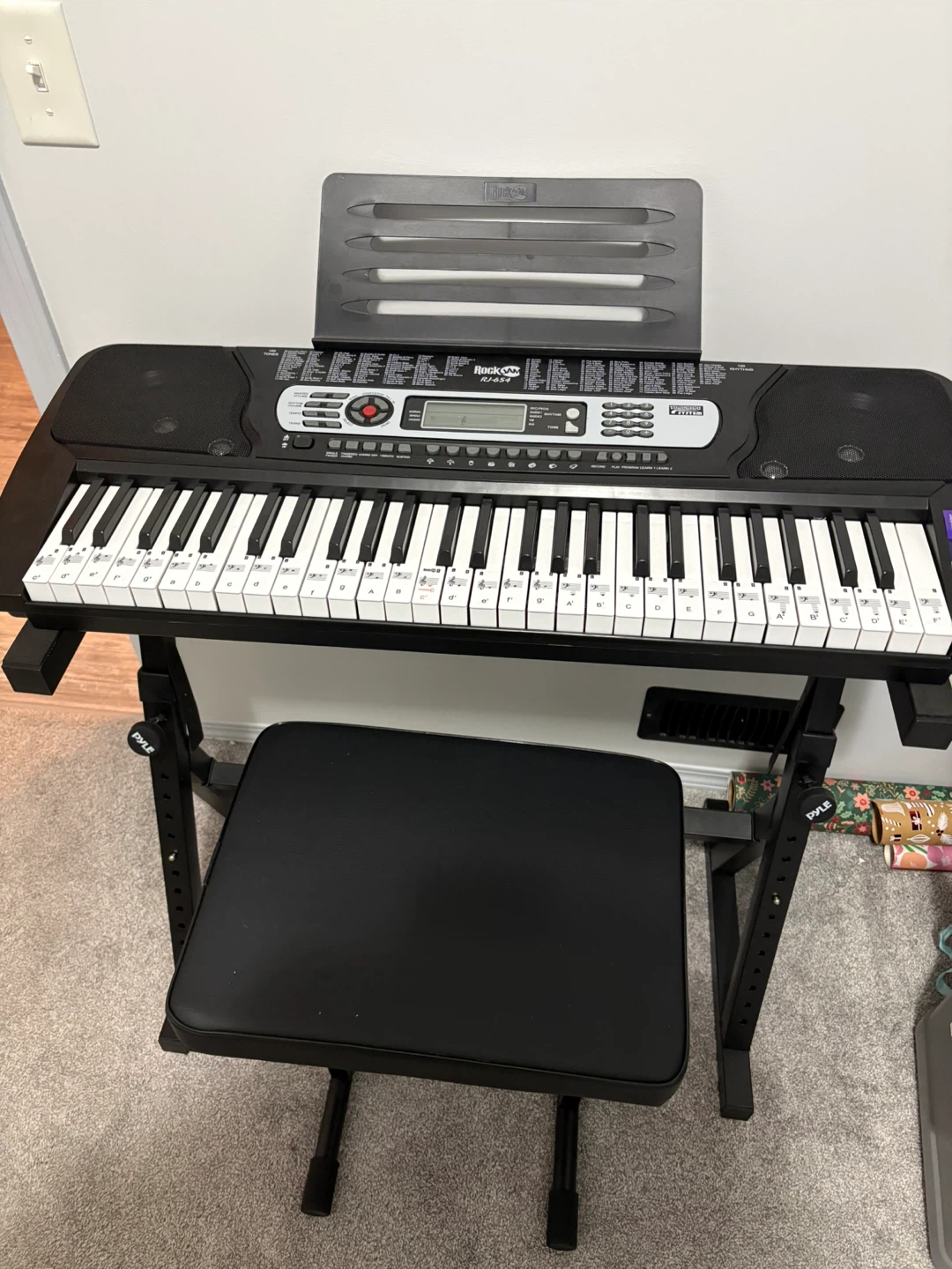 RockJam RJ454 Electronic Keyboard with Stand and Bench - photo 2