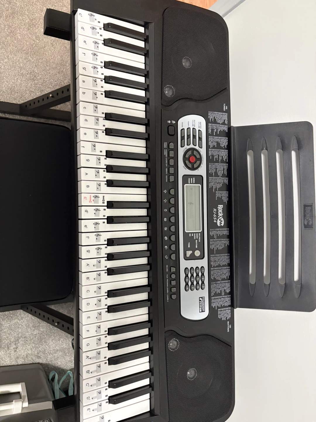 RockJam RJ454 Electronic Keyboard with Stand and Bench