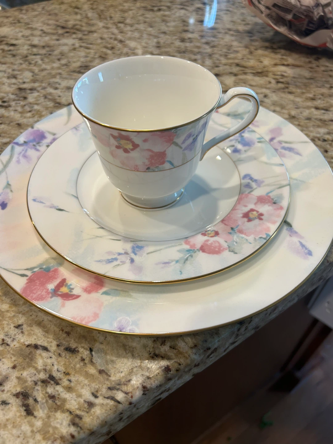 Floral Teacup and Saucer Set