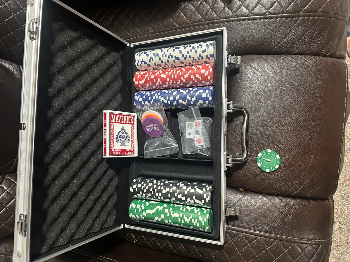 Poker Chip Set with Case and Cards