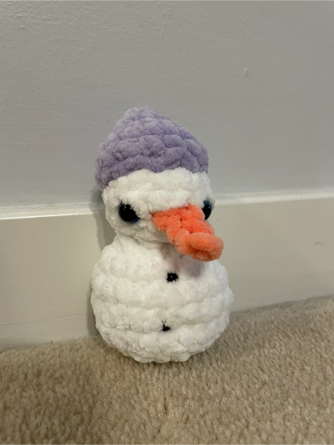 Handmade Crocheted Snowman Plush Toy