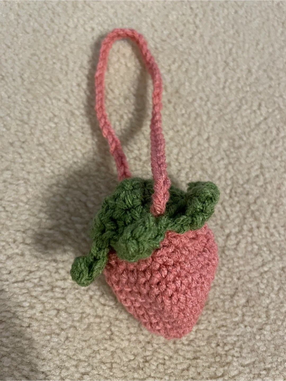 Crocheted Strawberry Pouch - photo 3