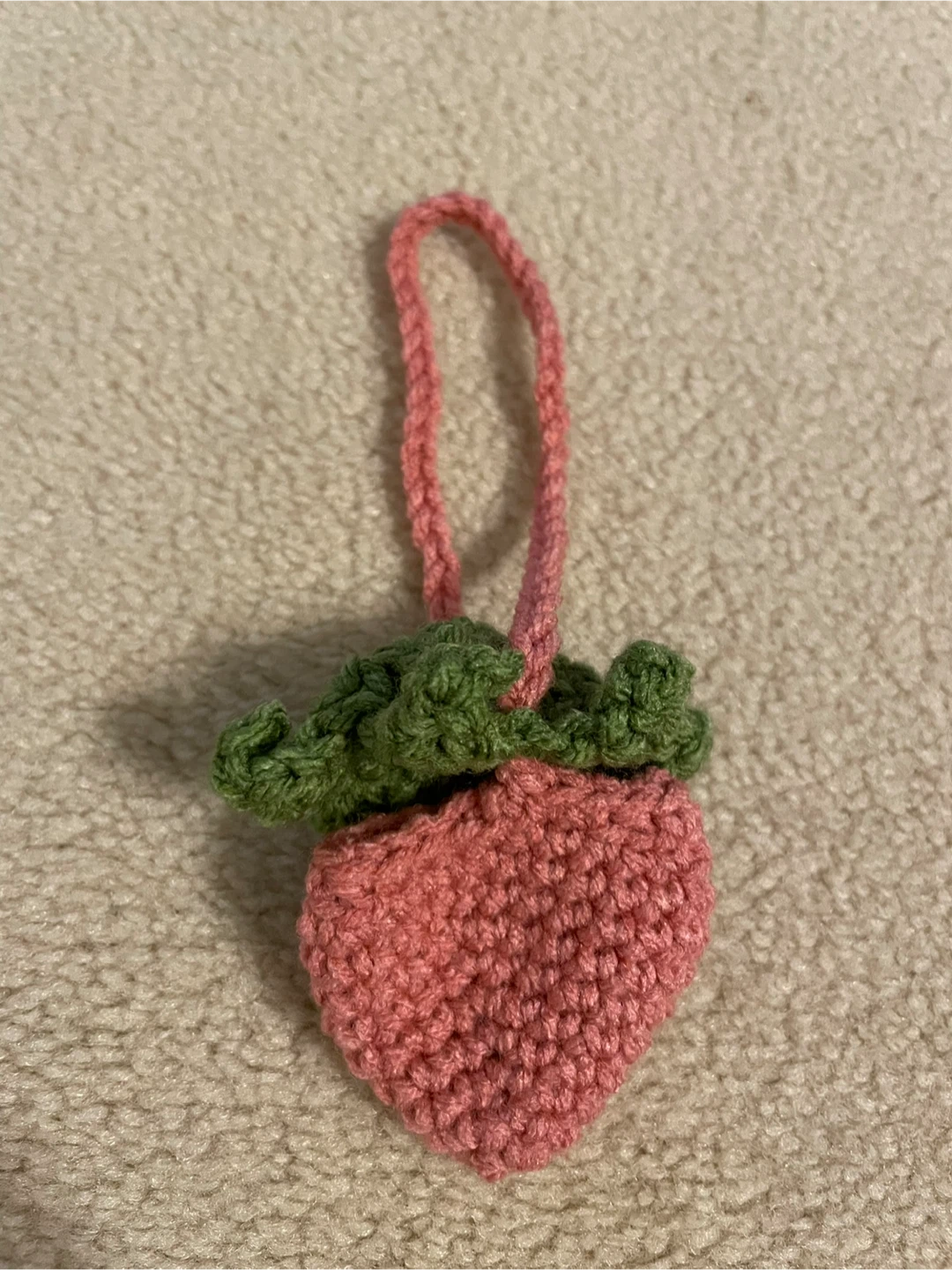 Crocheted Strawberry Pouch