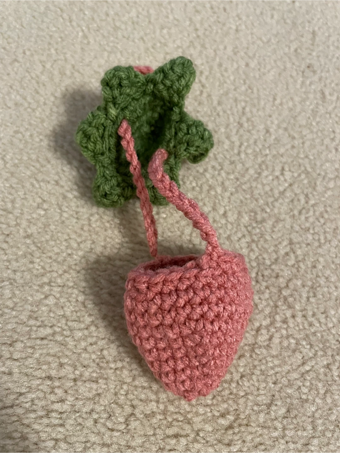 Crocheted Strawberry Pouch - photo 2