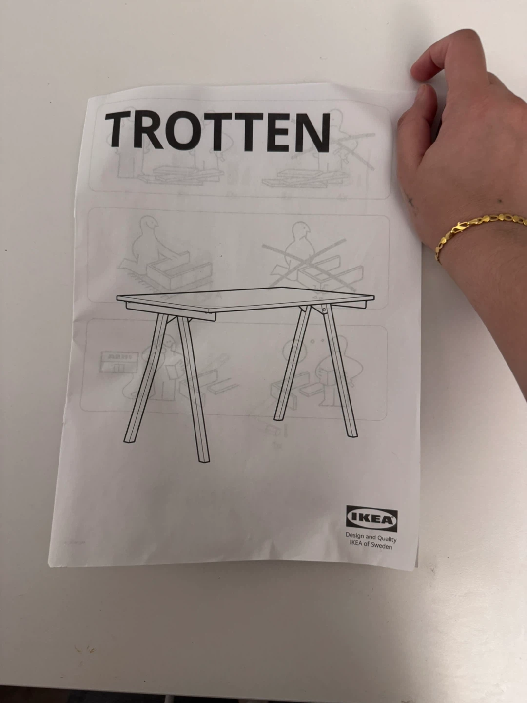 IKEA TROTTEN White Table - photo 3