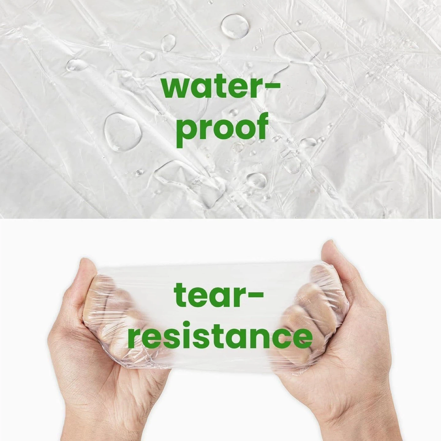 6 Plastic Drop Cloth 9x12 Ft -  Clear Plastic Sheeting - photo 3