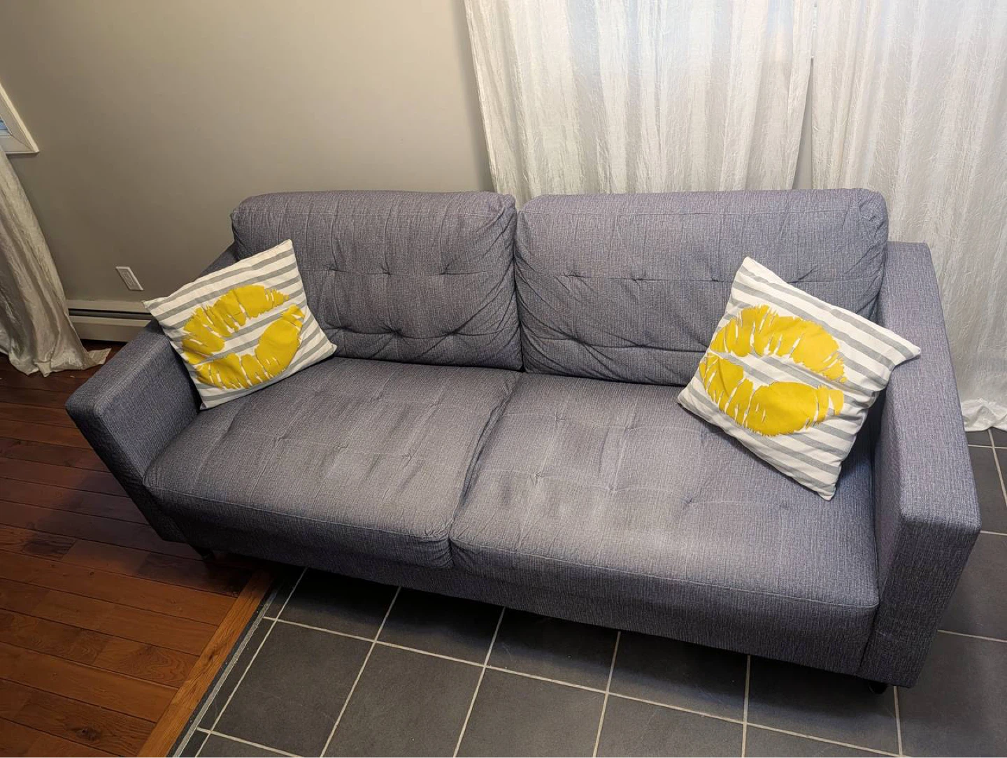 Grey Loveseat + Sofa