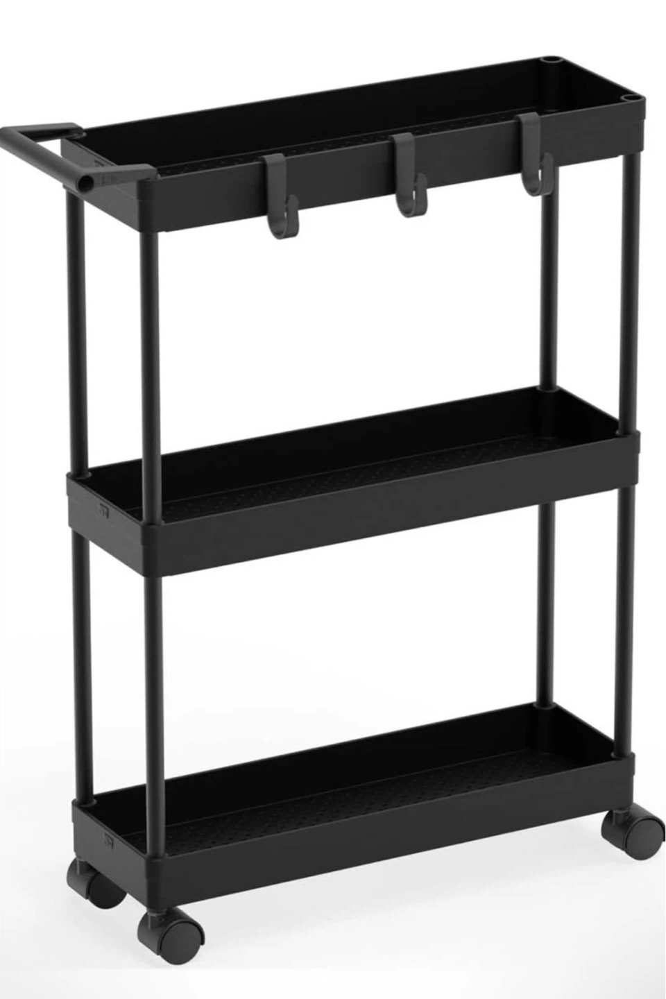 MOVING SALE Simple Houseware 3-Shelf Slim Storage Cart - Black