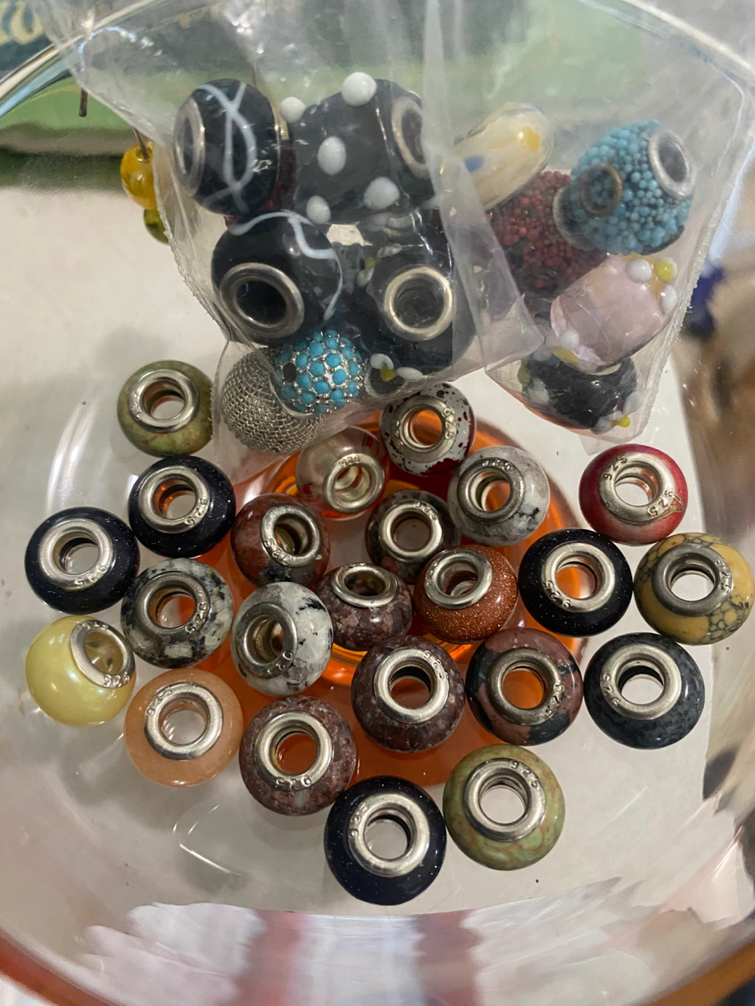 Assorted pandora style Charm collection