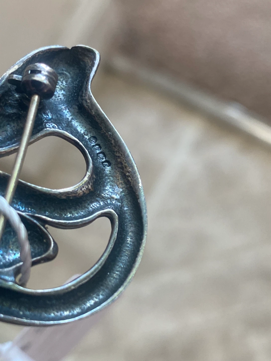 Silver Abstract Brooch Pin - photo 3