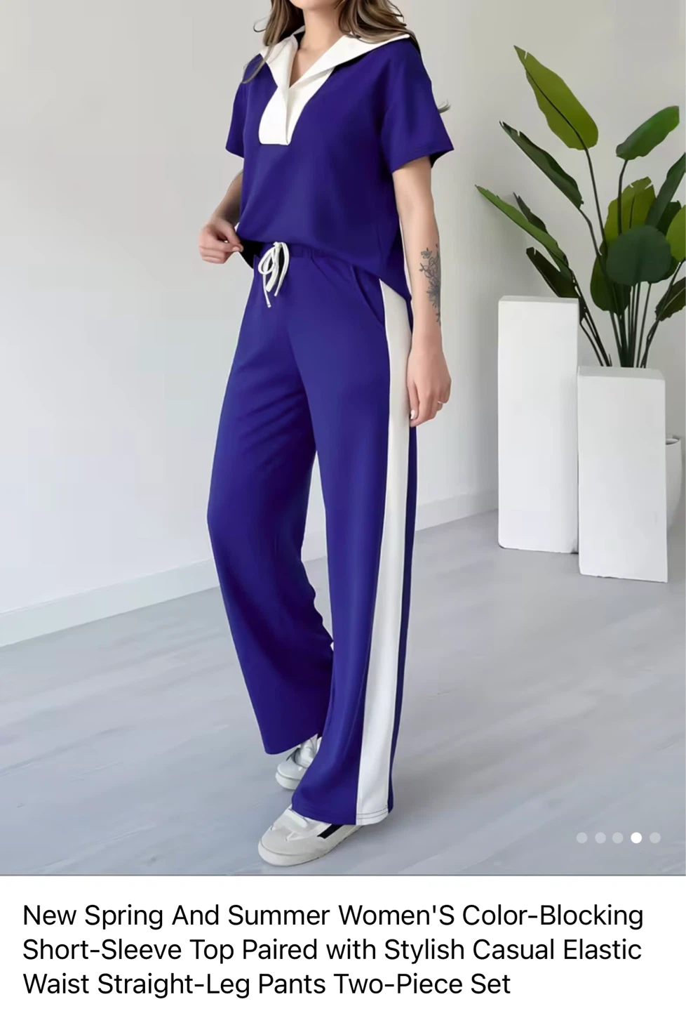 Women's Color-Blocking Two-Piece Set 💙💙💙