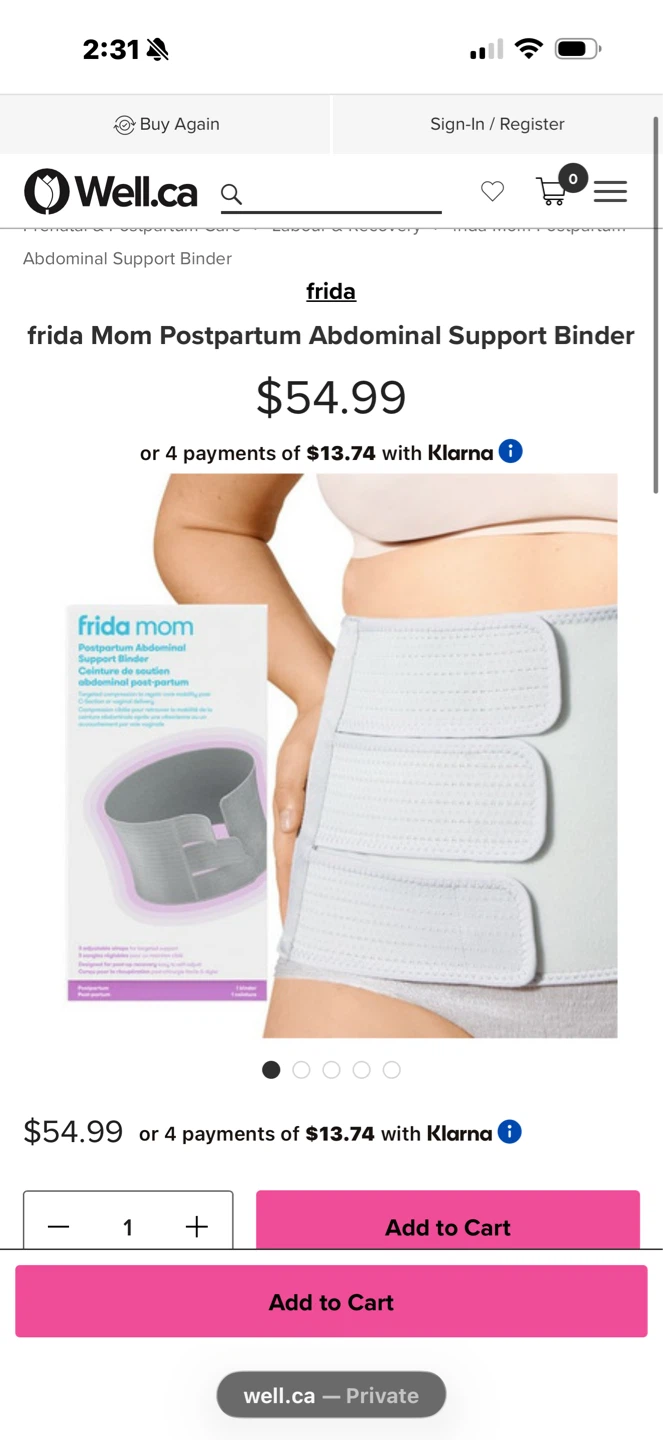 Frida Mom Postpartum Abdominal Support Binder