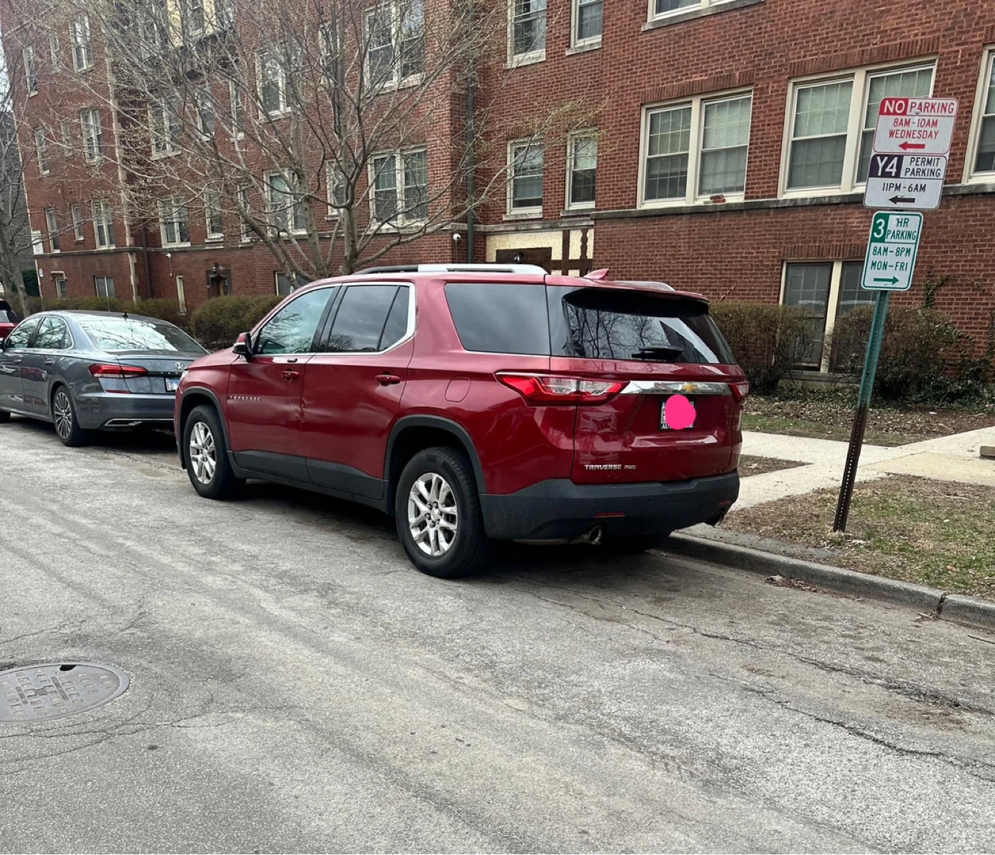 Red Chevrolet Traverse LT AWD SUV - photo 2