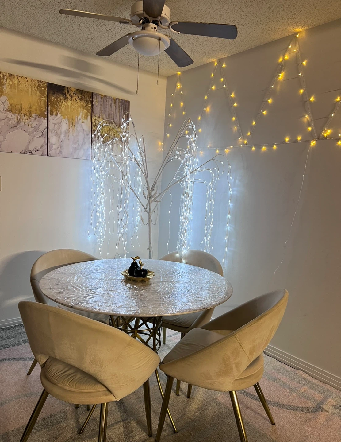 Velvet Dining Chair - Cream