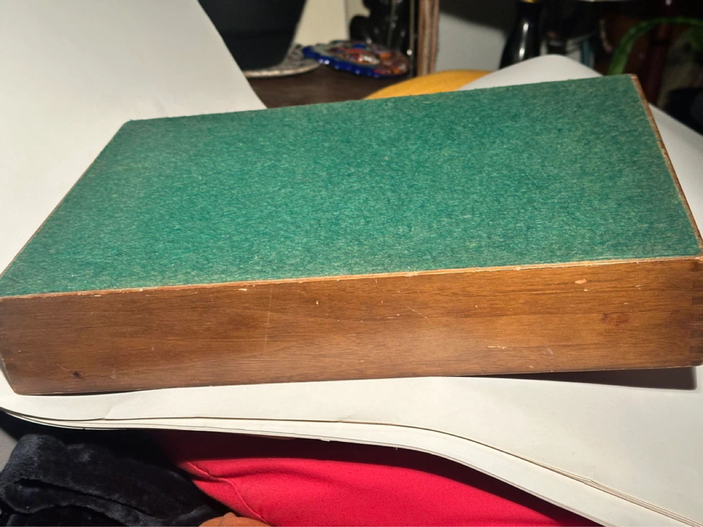 Mid century wood letter tray - photo 5