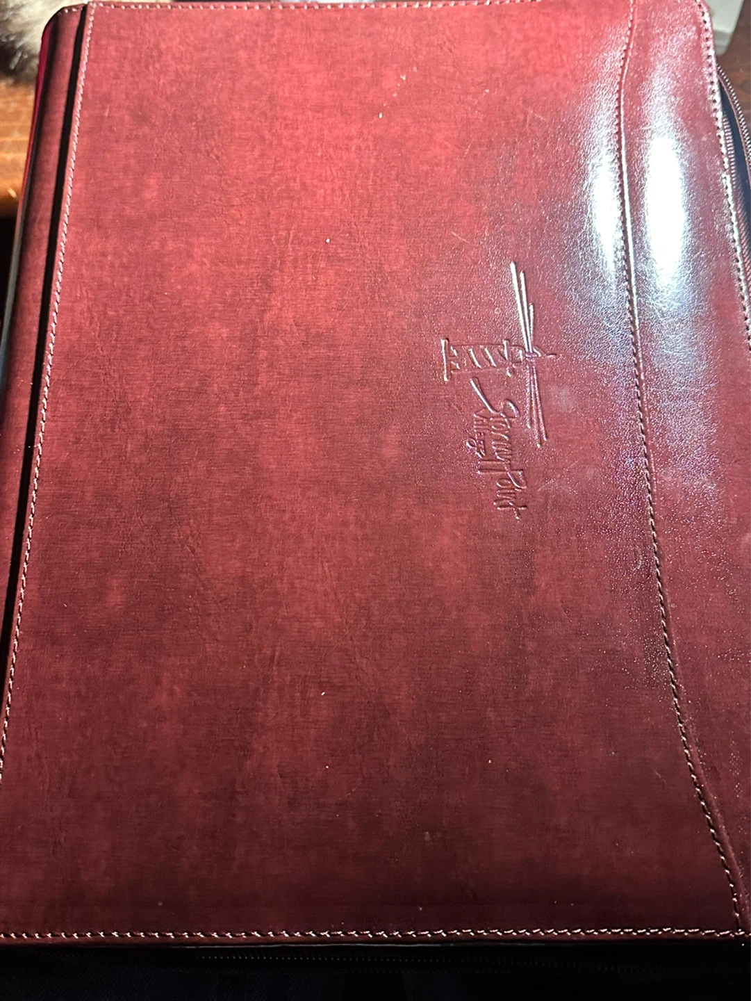 Vintage stormy point village leather folder