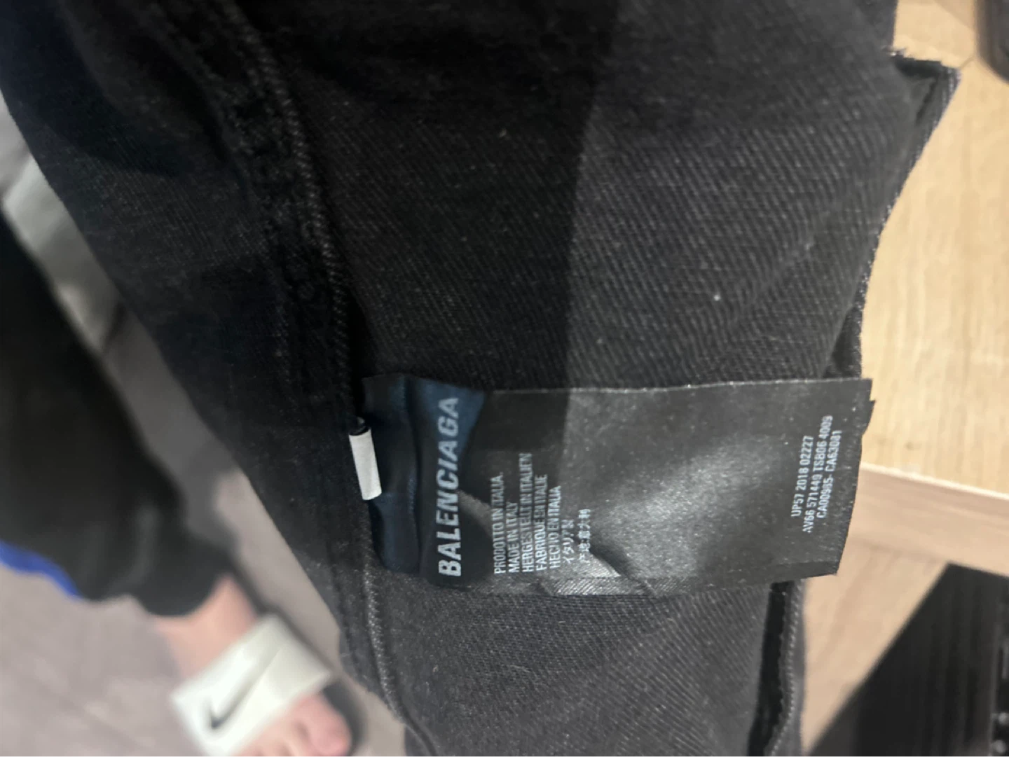Balenciaga Black Denim Jacket with Rhinestones Size 36 - photo 3