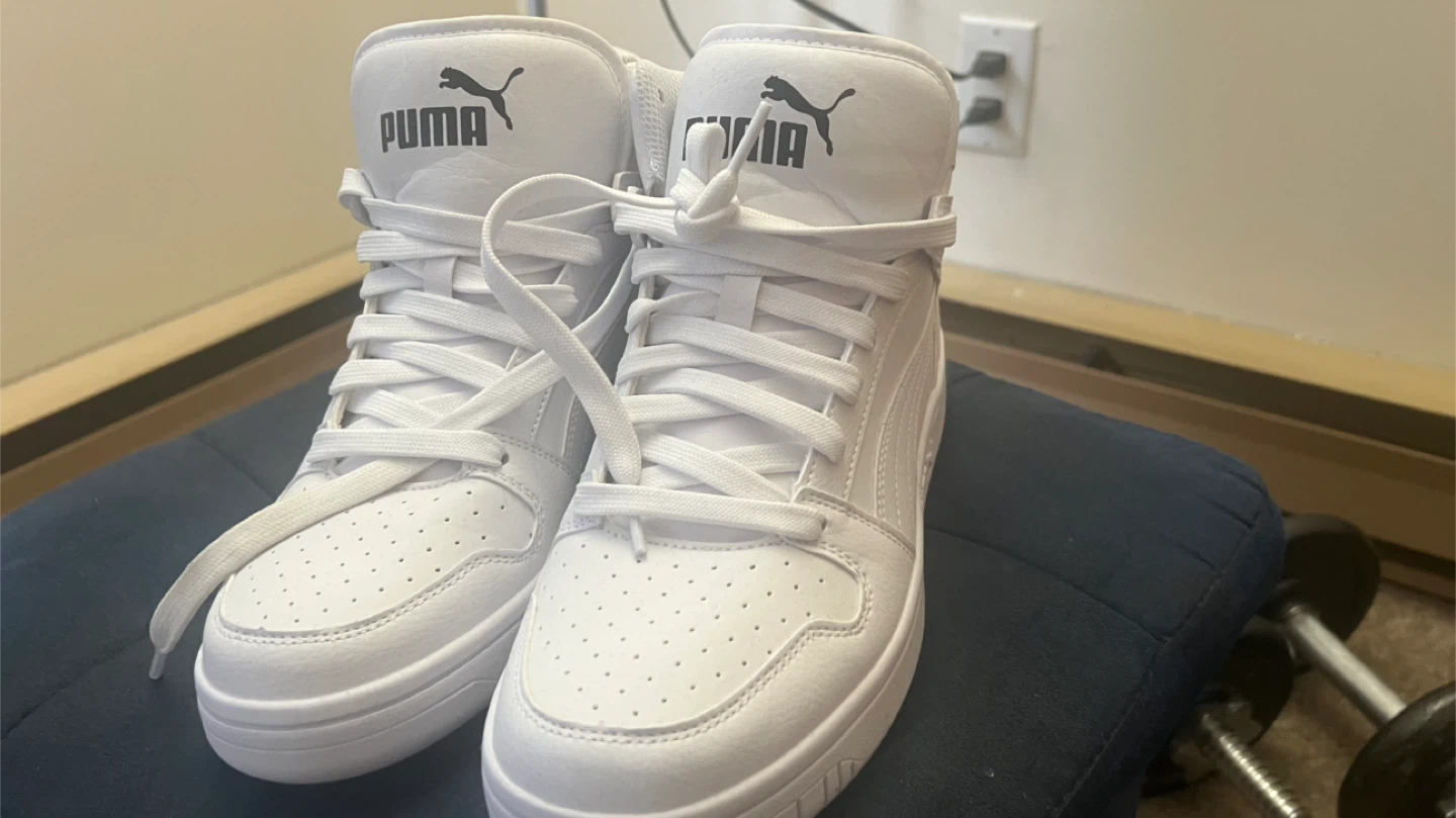 Puma White High-Top Sneakers