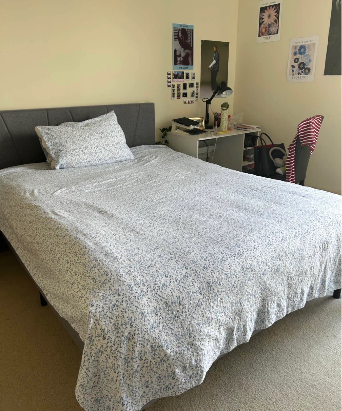 Fabric Queen bed frame + Free delivery - photo 3
